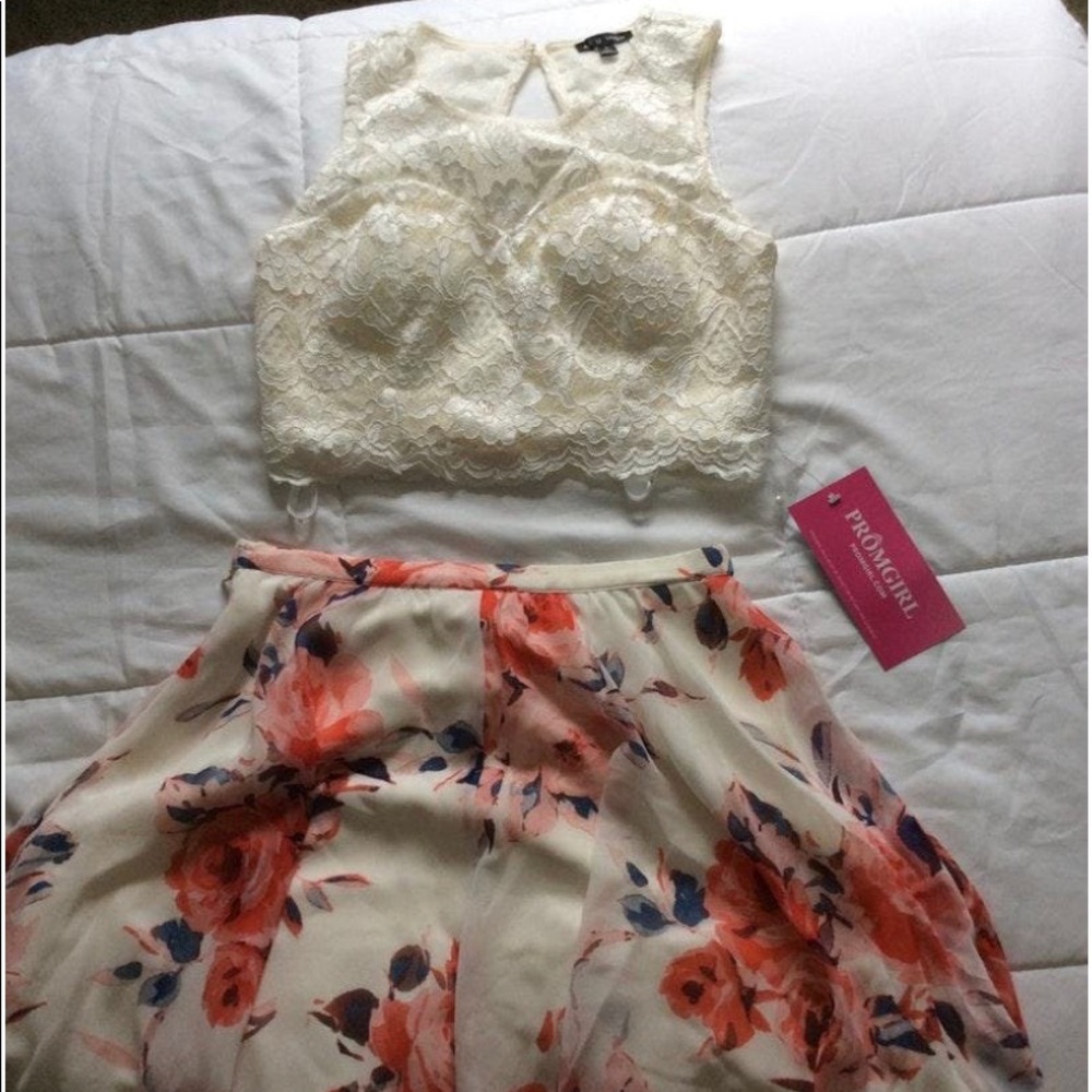 Prom girl 2 piece dress